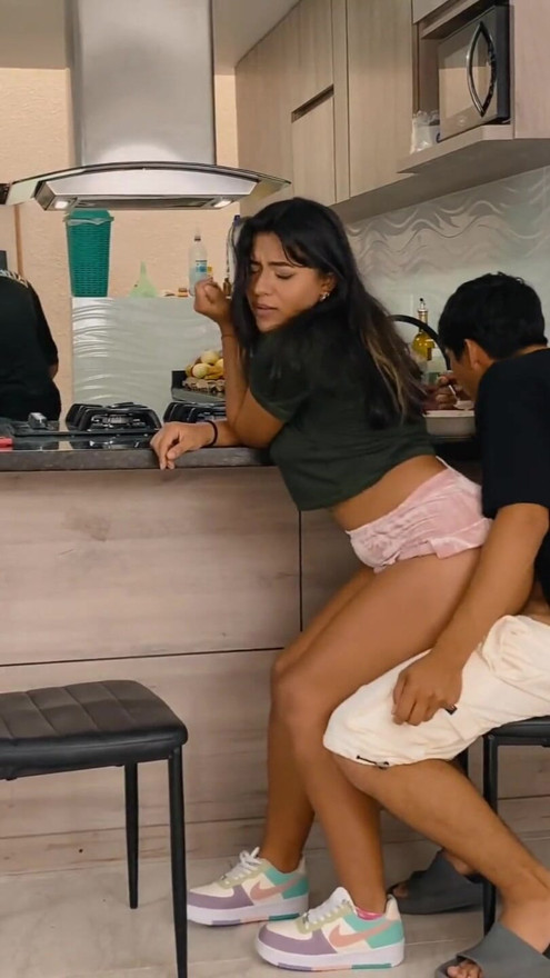 I fuck my friend's girlfriend while I make something to eat | Clip 1