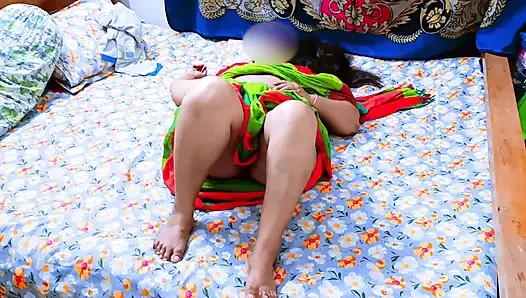 My sister-in-law looks great in a saree today.