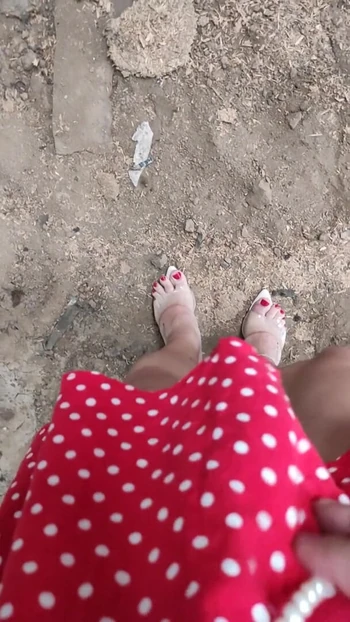 Joana LoveTs enjoys walking in abandoned places masturbating herself