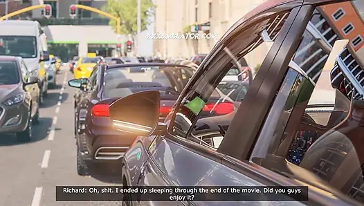 Movie mayhem: stepmom and stepson get wild in back row as husband catnaps at the movies