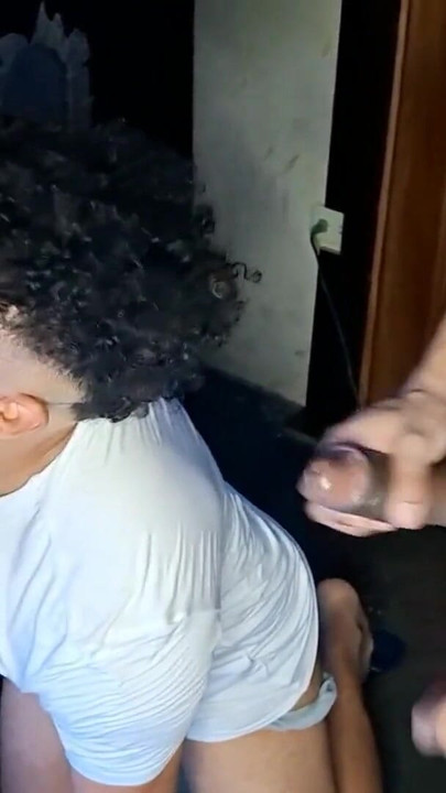 Sucking several brunette cocks | Clip 1