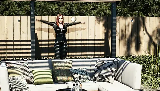 This hot girl gets hard fucked around the house