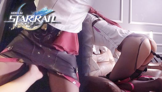 Consolador en pantalones, femdom sexy Kafka Cosplayer, Honkai: StarRail, asiática hentai fenboy trans crossdresser cosplay travesti 11