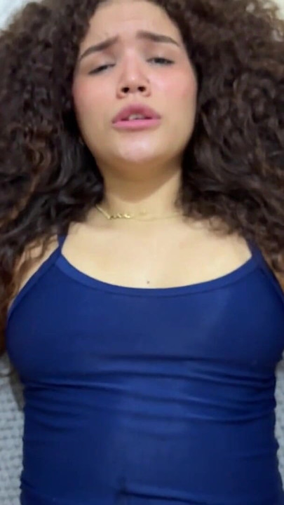 My beautiful curly-haired stepsister insists on sucking my cock and then she fucks me desperately | Clip 2