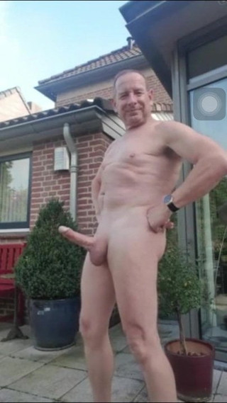 Big cock grandpa cum hard outdoor