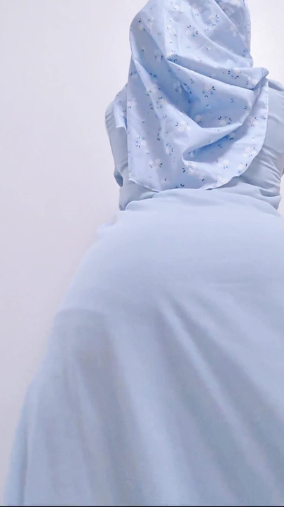 POV: Hijabi Girl With Elegant Blue Abaya Tease | Clip 2
