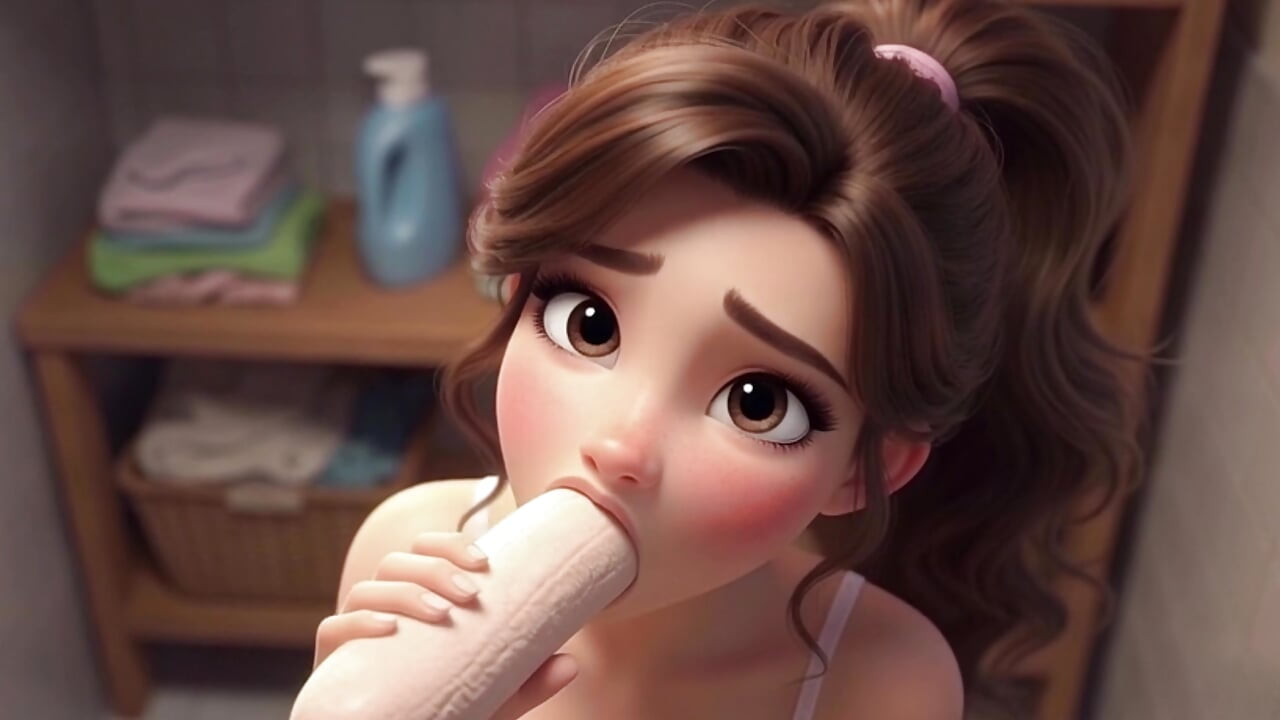 Stepdaughter was doing laundry and I fucked her in the mouth