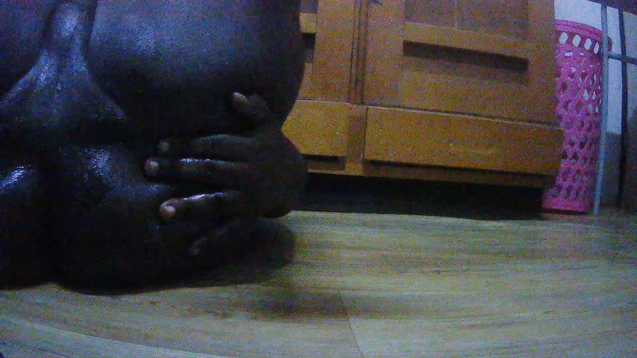 showing my natural boobs, dick and jerking it and playing with the big fat ass