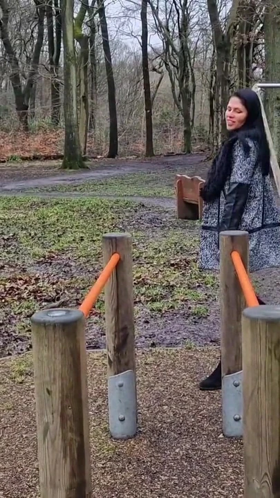 Thrilling moment from "Naked in public and pissing"