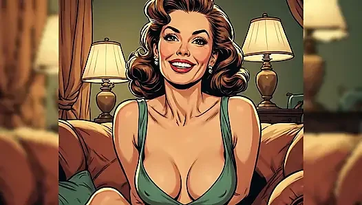 Vintage - cewek seksi lagi muasin memeknya pakai vintage art