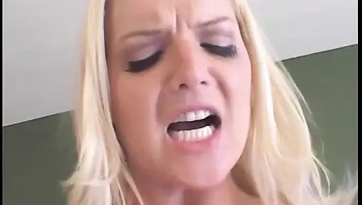 Nasty Blonde Floozie with Big Melons Barbara Summer Likes Cola with Cum After Hardcore Banging