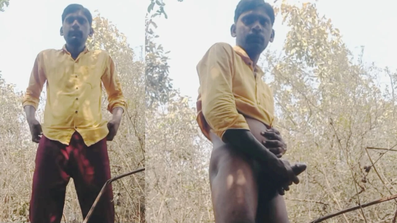 Rajesh Playboy 993 Daring Outdoor Masturbation Big Cock and Cumming in the Jungle. Outside Handjob Spanking Butt Public