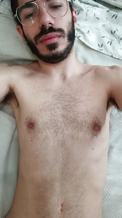 Cumshot on chest solo masturbation