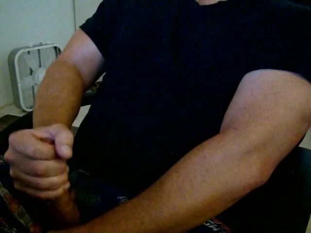 stroking my cock to a cum shot