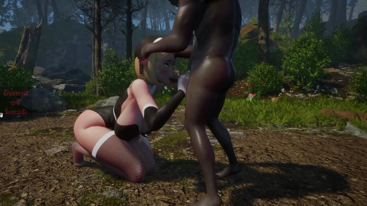 Gol 3D Busty Elf Nun antaa suihinoton Uggly Goblinille