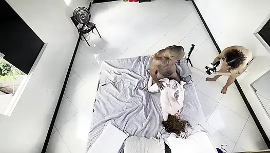 TWO LESBIAN GIRLS SUCK AND FUCK EACH OTHER IN FRONT OF ME I FUCK THEM BOTH