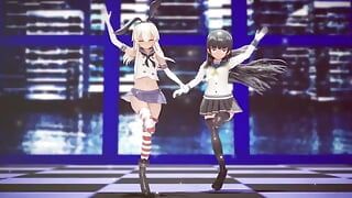 Mmd R-18 Anime Girls sexy dancing clip 291