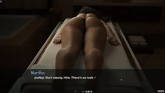 Betrügende schwiegermutter-massage wird zu doggystyle sex vor freundin