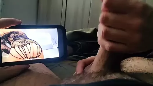 My Sexy Wife Sent Me Her Porn Video and We Watch It Togrther Masturbating. Jerk Me off Untill I Cum!