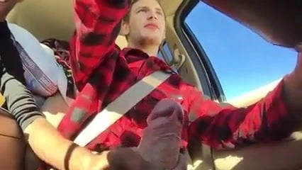 driving handjob