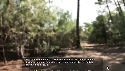 Musim gugur Casey 2 telanjang di hutan