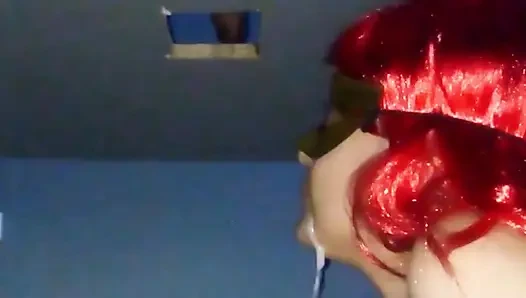 Milking table, cum in mouth