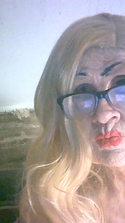 Ugly old sissy spunk bucket slag Sarah tries to make herself attractive to men by applying makeup to her ugly slag face | Clip 1