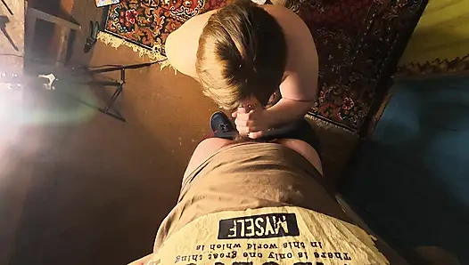 He came all over my face and chest