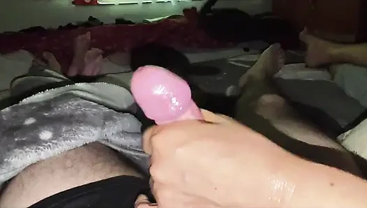 Dirty Handjob! I love playing with his cock. POV Domination