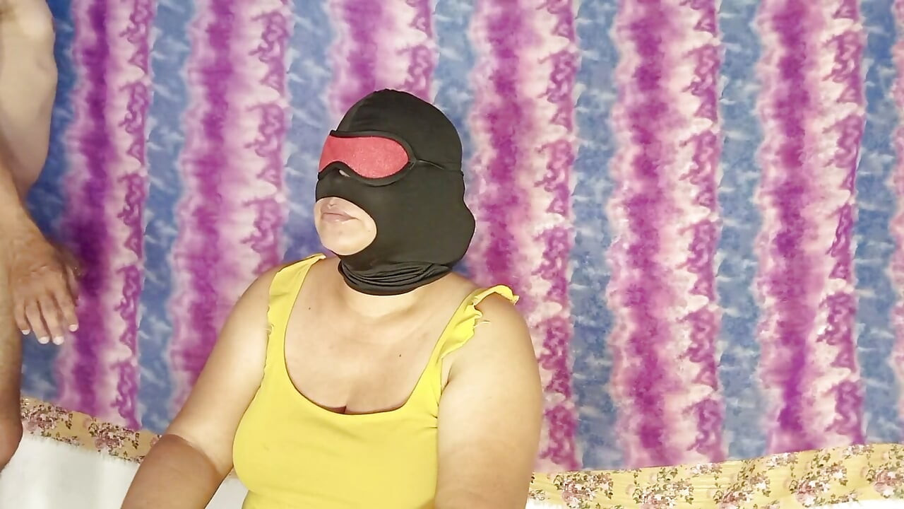 Curvy Mature Desi Blindfolded Sucks Cock Hard Then Anal