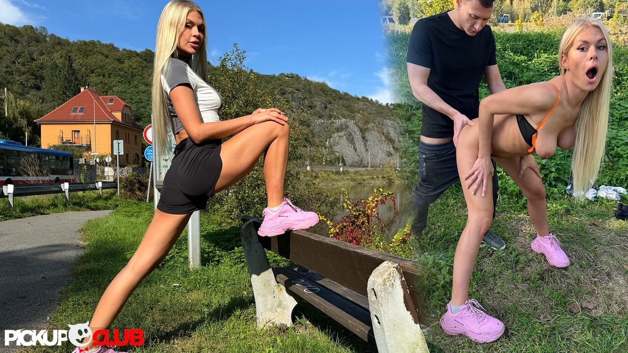 PickUp Club - Leggy Flexible Blonde Zlata Shine Meets fellow Runner Charlie Dean