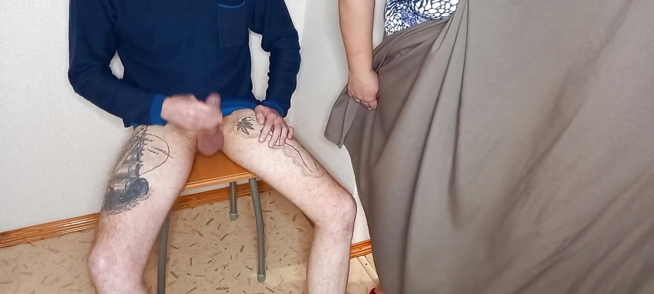 Masturbating my dick in the fitting room