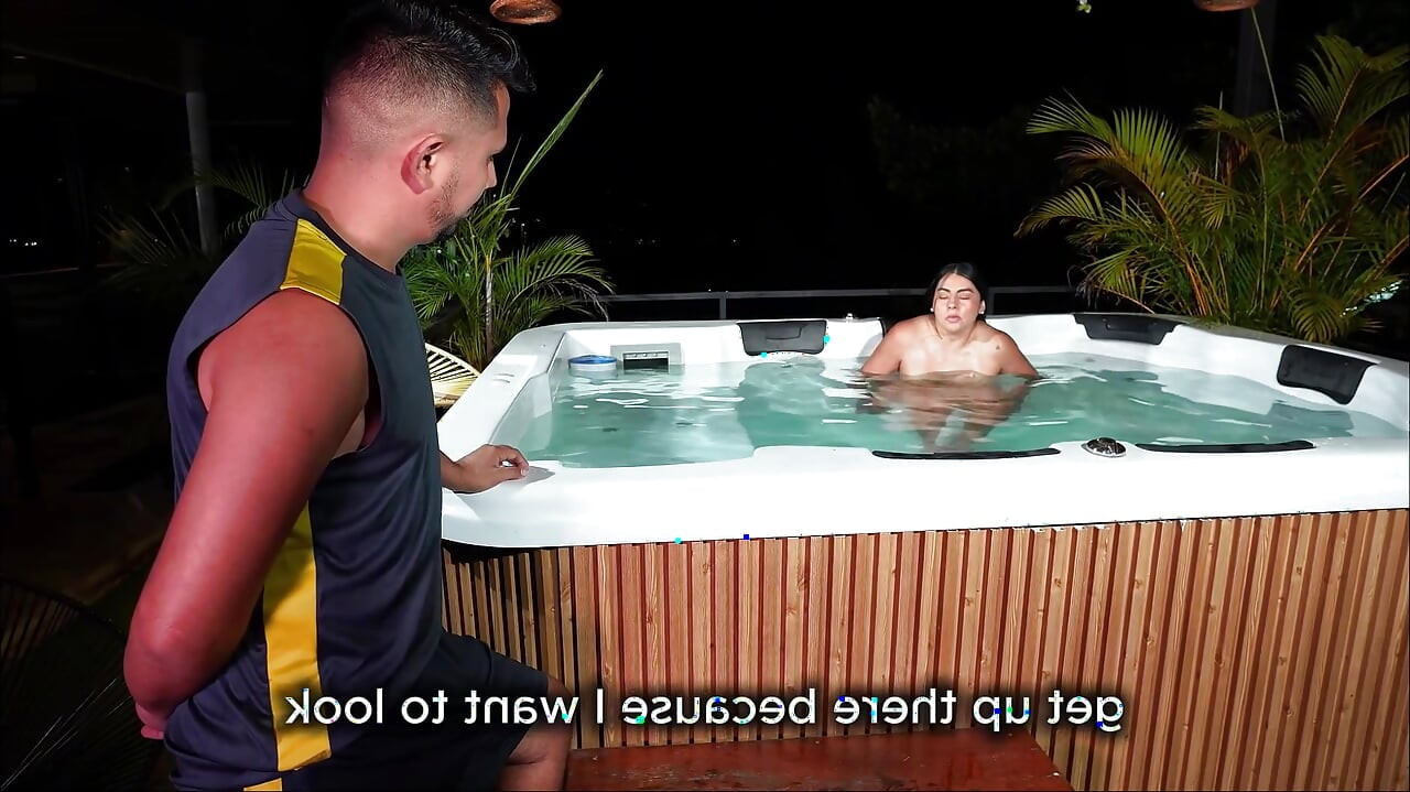 Melany Latina Fucking with Her Boyfriend's Best Friend in the Jacuzzi