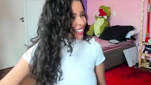 Hot Brunette Shaking Her Ass with Her Pussy Out