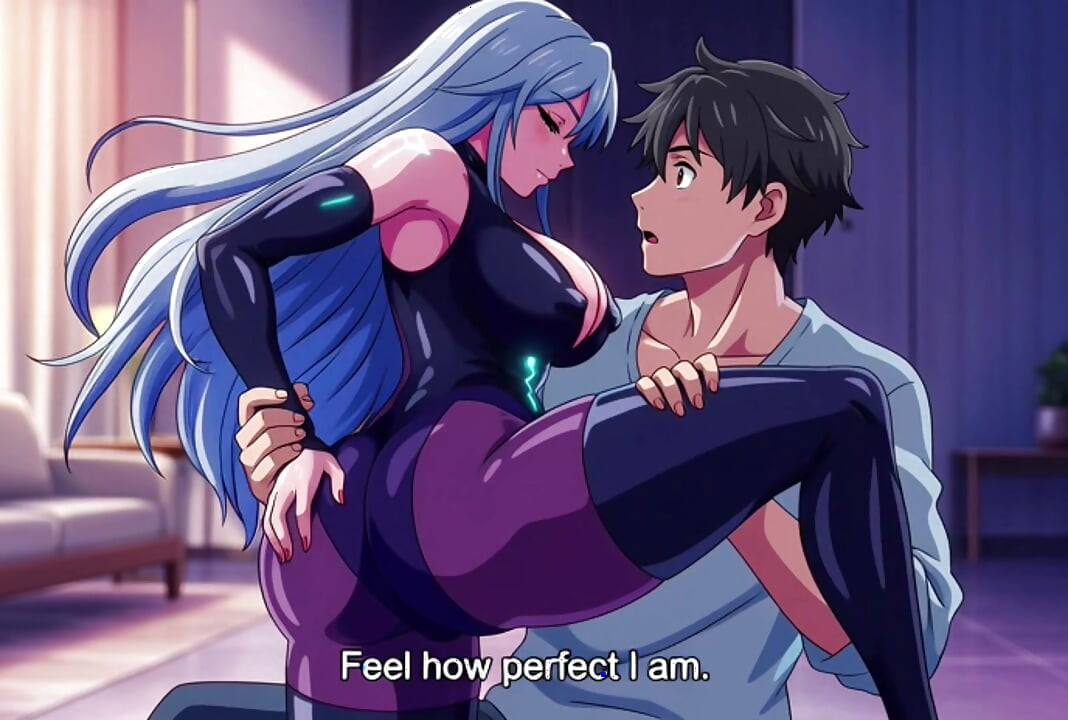 Android sex robot malfunctions and dominates her owner Hentai