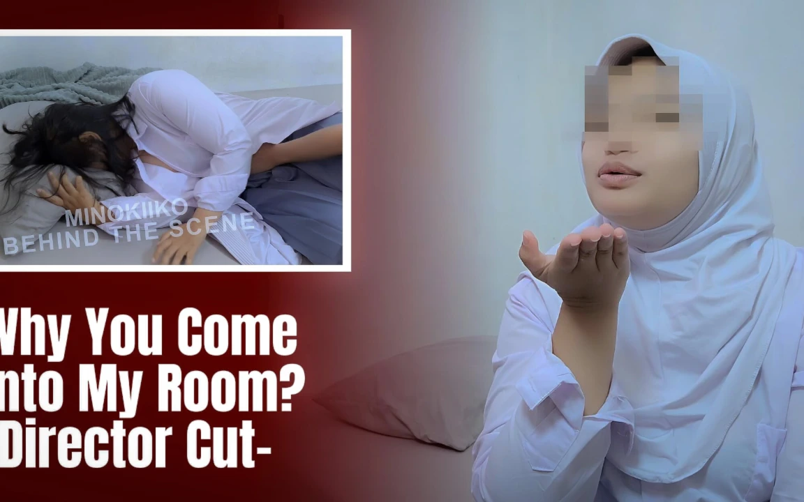 戴穆斯林头巾的亚洲女孩在我换衣服时被她的继兄惊讶 - minokiiko