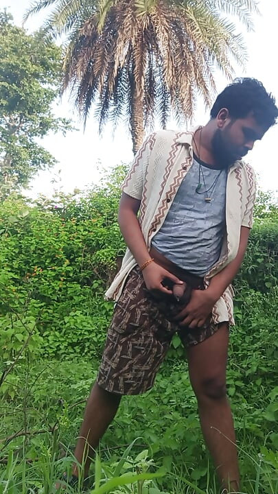 Suddenly in morning my cock feel very horny that's why I come to forest to alone fun