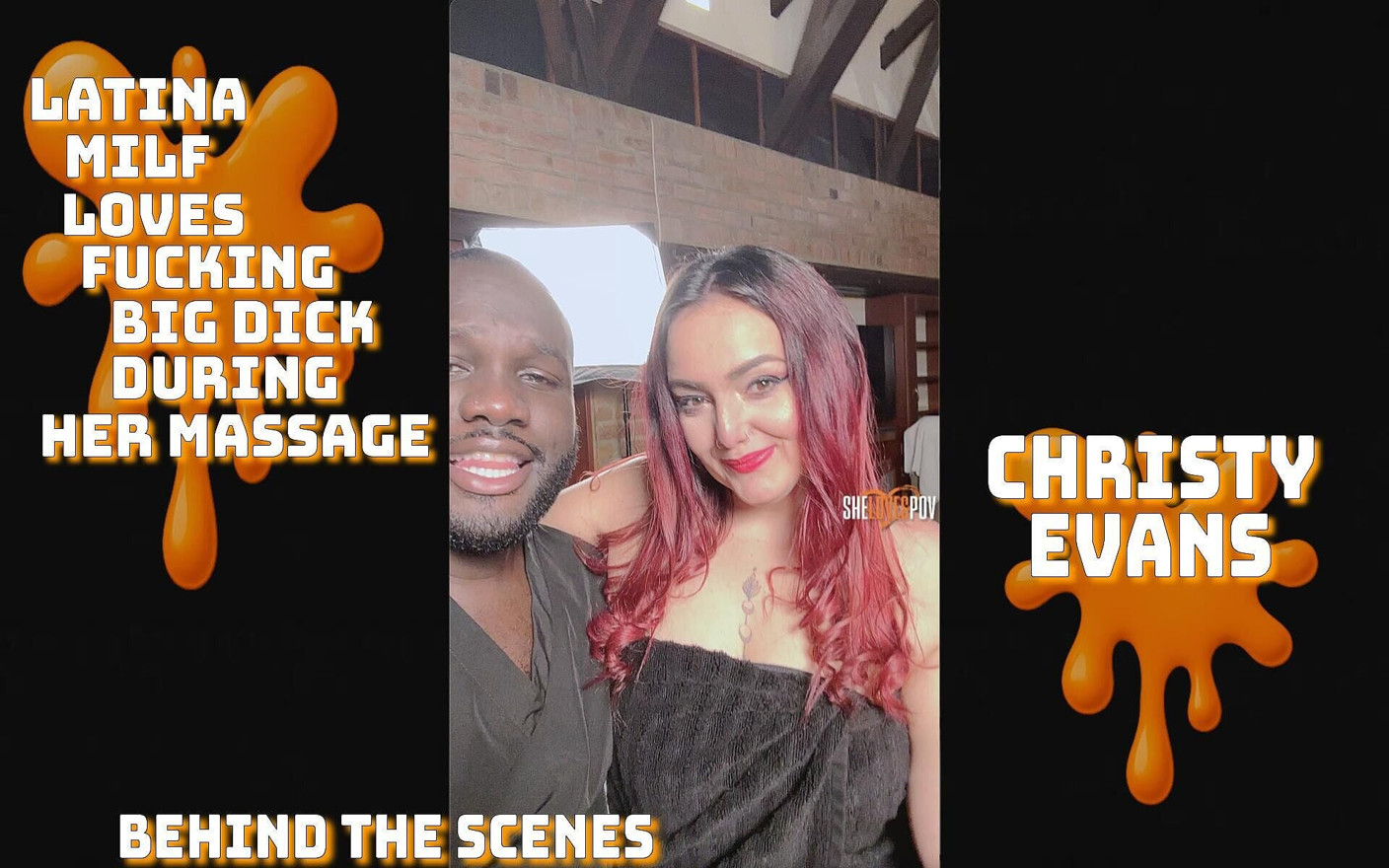 Semaj Media în culise! Femeia latino Christy Evans vine pentru un masaj!!