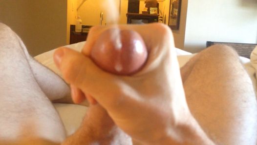 Slim twink shoots a huge load on the camera