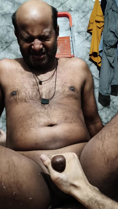 Indian Daddy cumming during fuck
