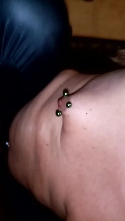 CAROL SMIT SISSY EXTREME NIPPLE PIERCINGS AND SCREWING DILDO