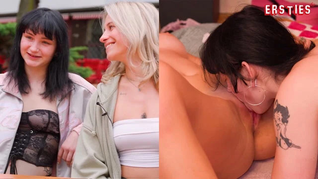 Ersties - Samira and Nina J lick each other's spray cream off each other's bodies