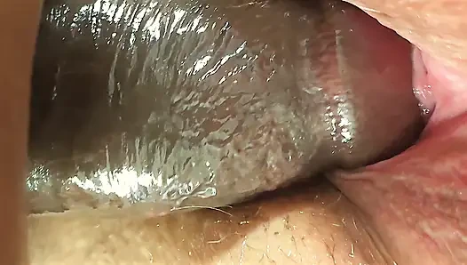 Cewek gemuk ini memeknya dicrot sperma sampai banjir setelah ngentot lebar-lebar sampai lubangnya menganga lebar - close up - jamdown26