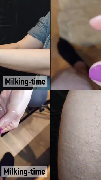 Captivating moment from "There's Dicks Everywhere! Split-Screen Cumpilation 2 (Milking-time)"