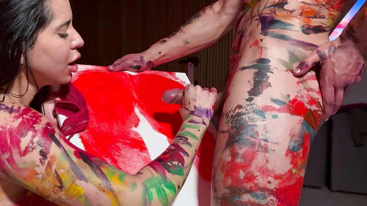 The painting teacher wanted to put his cock in some tits, so I invited him over and he ended up fucking me and leaving my pussy