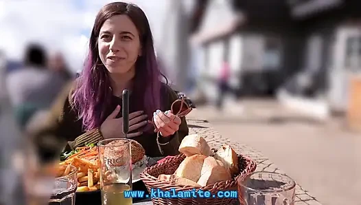 The Neighbor Surprises Us and Then Takes Us!! (vlog - French Threesome with Norage)