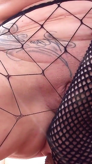 Thrilling moment from "Lactating Punk Girl Laura and MILF in Creampie Gangbang Sex"
