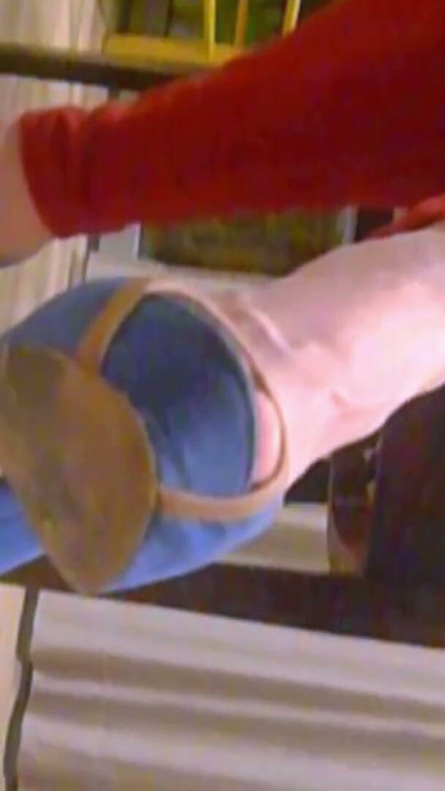 Worshipping Her Blue High Heels | Clip 1