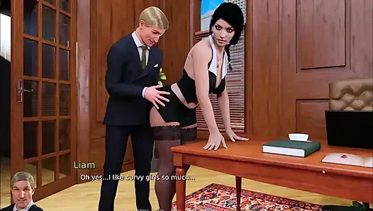 Cheating Girlfriend Anna Having Threesome Fun With Older Boss In Office