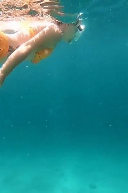 Snorkel Slut in Paradise - Underwater Flash & Naughty Tease